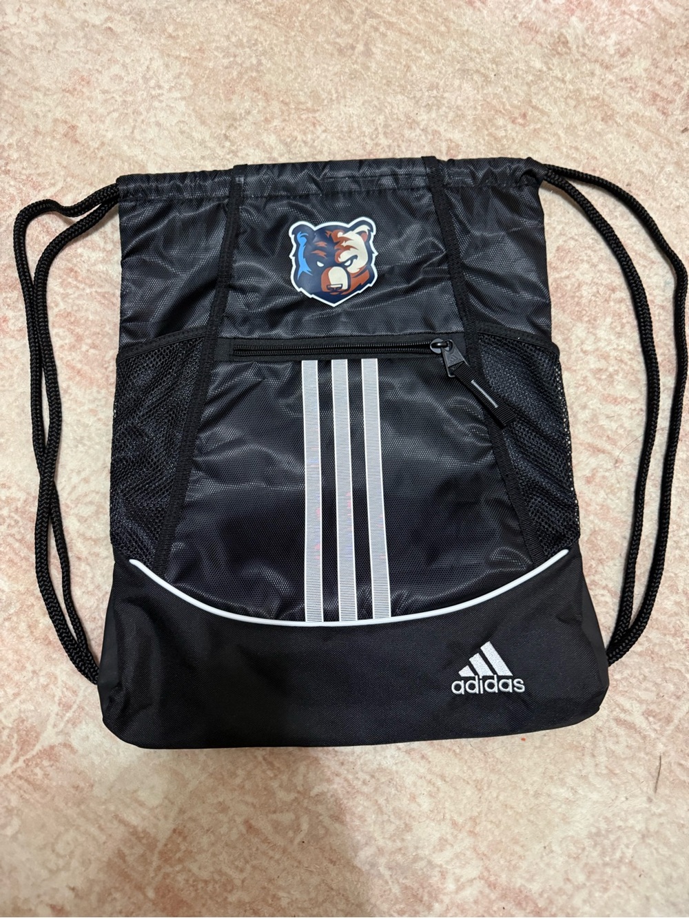 Adidas Alliance II Sackpack Black Drawstring Gym Bag